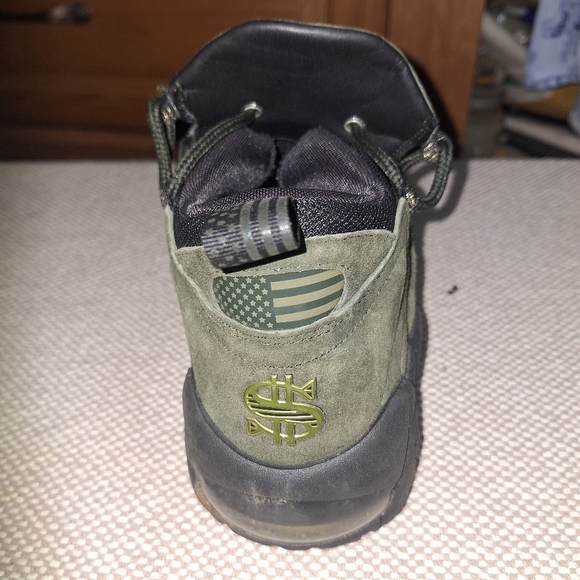 Nike Green and Black Air Money Sneakers with Rugged Design In A Size 9. main image 14